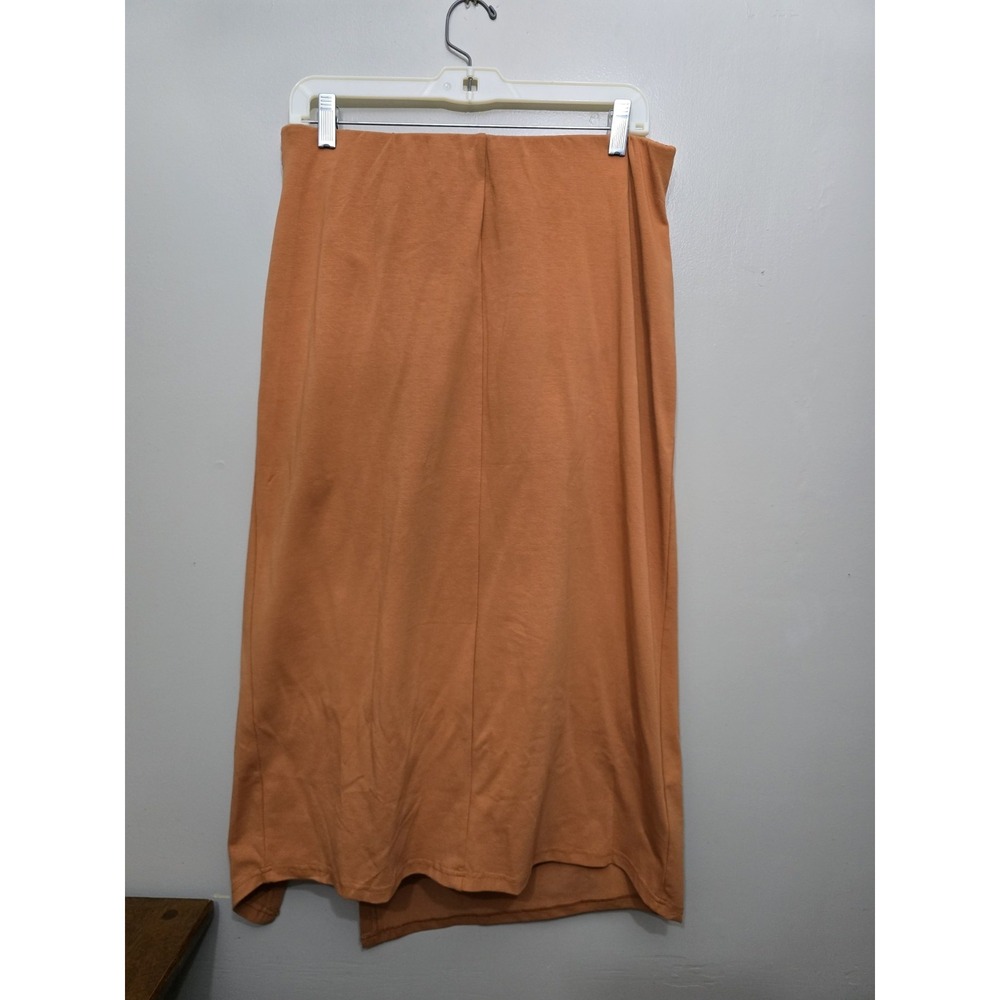 TEREA Women's Laila Faux Wrap Midi Skirt IN ADOBE Size XL NWT - Picture 11 of 11
